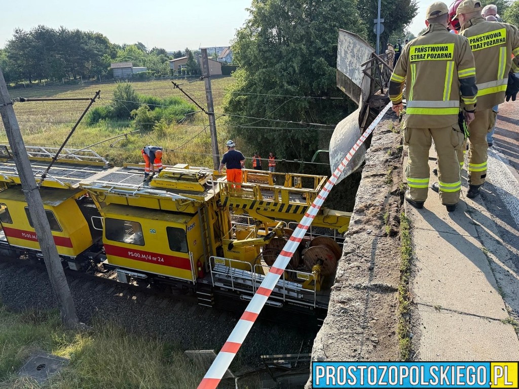 wypadek wypadek pkp, zniszczony wiadukt, zablokowane miasto, zatrzymany ruch pociągów, utrudnienie w ruchu, ukrainiec bez uprawnień, wypadek ukrainiec, ukrainiec zniszczył wiadukt,