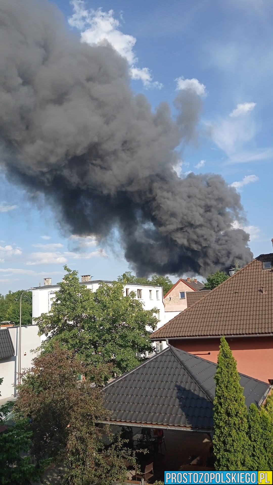 prosto z opolskiego, pożar magazynu, poważny pożar, pożar kędzierzyn, pożar magazynu z rowerami, pożar zakładu, pożar hali magazynowej,