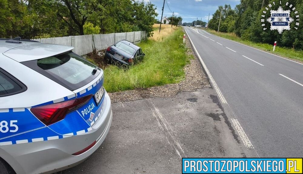 Wojciechów: Pijany kierowca audi zakończył jazdę na ogrodzeniu — miał ponad 3 promile
