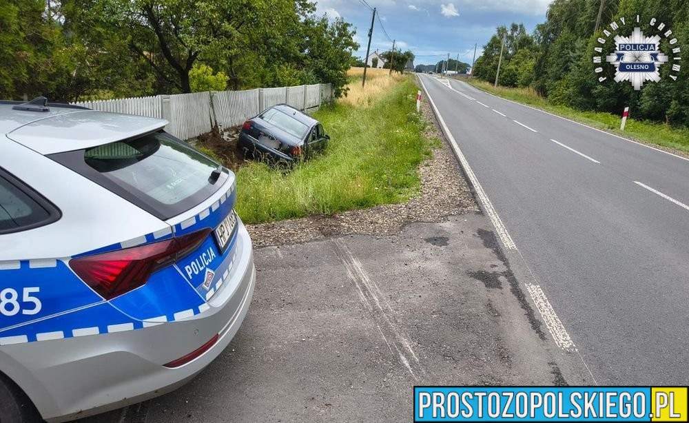 Wojciechów: Pijany kierowca audi zakończył jazdę na ogrodzeniu — miał ponad 3 promile