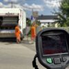 Pożar śmieciarki przed remizą OSP Opole-Szczepanowice
