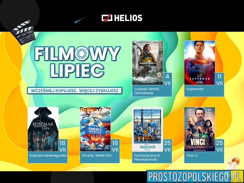 Helios zaprasza na lipcowe hity na wielkim ekranie!