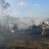 Pożar stodoły w Rudnikach – całkowite spalenie budynku