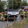 Wypadek na skrzyżowaniu ulic Niemodlińska i Dambonia w Opolu. Nissan dachował po zderzeniu z Oplem