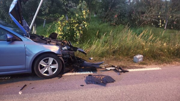 Wypadek w gminie Namysłów. BMW zderzyło się ze Skodą – jedna osoba w szpitalu