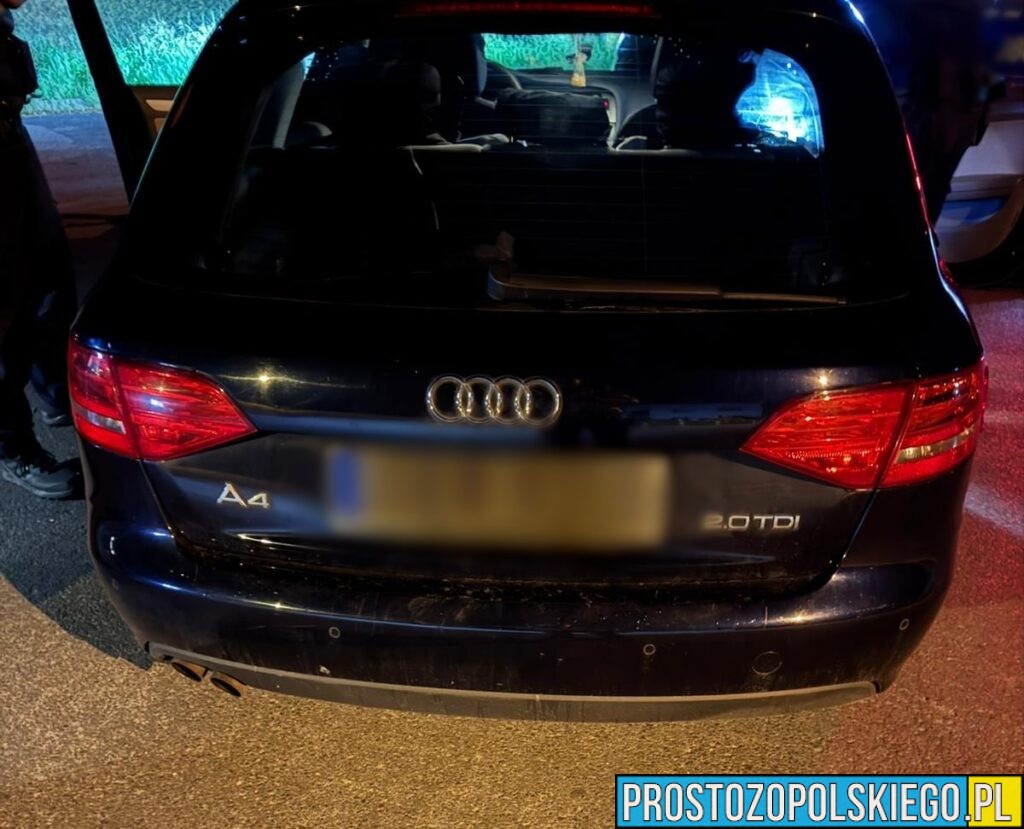 Strzelce Opolskie: Kierowca audi pod wpływem narkotyków, a pasażer poszukiwany przez policję