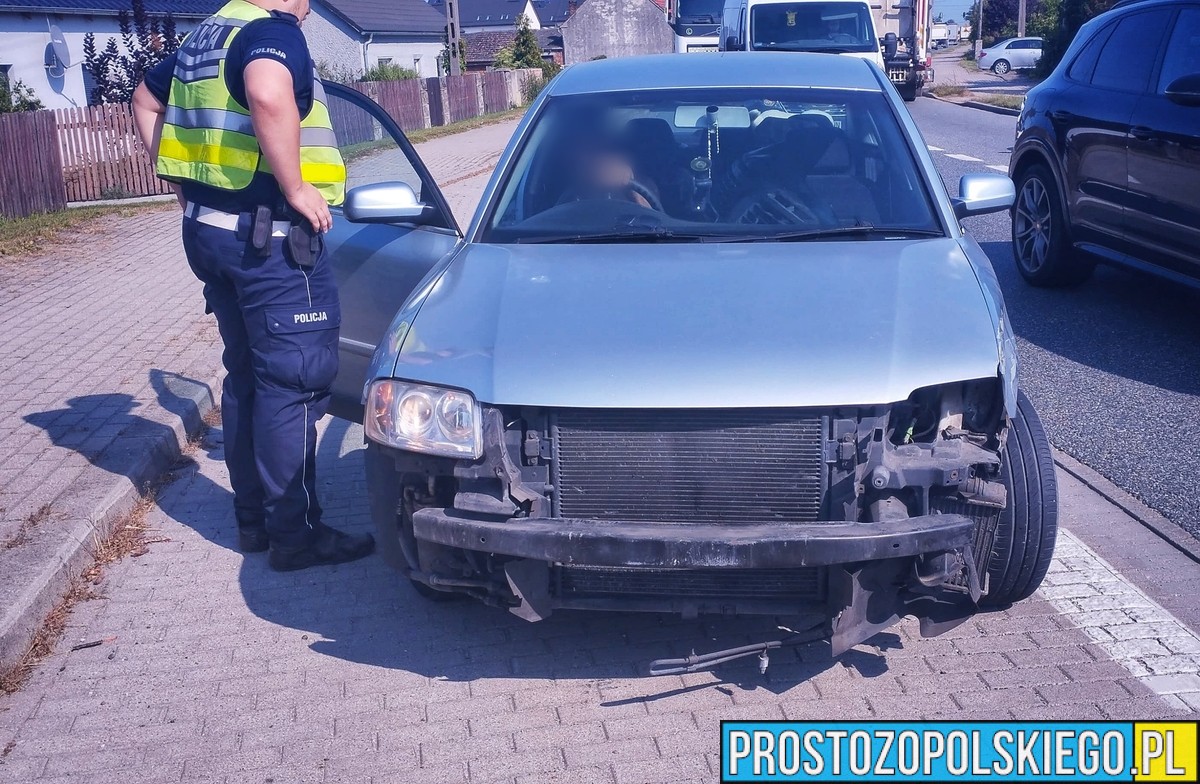 Policjanci zatrzymali kierowcę zagrażającego bezpieczeństwu Policjanci ruchu drogowego Komendy Miejskiej Policji w Opolu, podczas patrolu na DK46 w Lędzinach, zauważyli pojazd poruszający się z bardzo małą prędkością. Samochód jechał jedynie 4 km/h, a jego stan techniczny wskazywał na poważne uszkodzenia. Funkcjonariusze natychmiast zatrzymali pojazd do kontroli. Samochód w opłakanym stanie Podczas czynności okazało się, że 76-letni kierowca poruszał się autem, które nie miało przedniego zderzaka ani lewej lampy. Co więcej, koła były skręcone w przeciwną stronę, co spowodowane było zerwanym drążkiem kierowniczym. Dodatkowo pojazd był niedopuszczony do ruchu. Jak tłumaczył się mężczyzna – chciał tylko dojechać do mechanika. Surowa kara dla nieodpowiedzialnego kierowcy Za swoje zachowanie 76-latek został ukarany mandatem w wysokości 4500 zł oraz 3 punktami karnymi. Policjanci podkreślają, że kierowanie pojazdem w takim stanie to ogromne zagrożenie zarówno dla kierowcy, jak i innych uczestników ruchu. Dbaj o stan techniczny swojego pojazdu Policja przypomina, że do najczęstszych usterek technicznych wpływających na bezpieczeństwo należą: zużyte opony o niewystarczającym bieżniku, niesprawne układy hamulcowe, nieprawidłowo działające światła, uszkodzone układy kierownicze i zawieszenie. 👉 Regularne przeglądy techniczne i kontrola stanu auta są obowiązkiem każdego kierowcy. Pamiętajmy – dbając o sprawność swojego samochodu, dbamy o własne życie, zdrowie pasażerów oraz bezpieczeństwo innych użytkowników dróg.