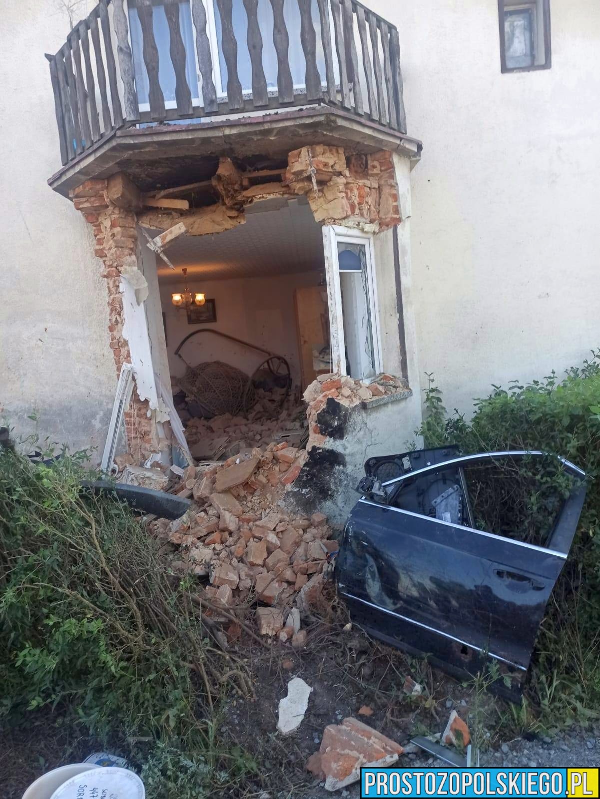 wypadek w ściborowicach, poważny wypadek, poszkodowany kierowca, krapkowice wypadek, wypadek poważny,