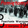 1 sierpnia 2025 r. o godzinie 17:00 zawyją syreny i odbędą się uroczystości upamiętniające Powstanie Warszawskie