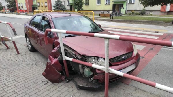 Wypadek w Namysłowie na ulicy Łączanskiej