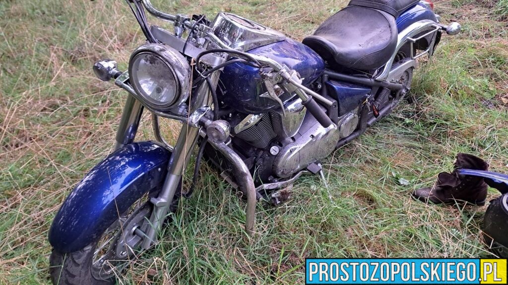 Wypadek na DK94 w Borkowicach. Motocyklista trafił do szpitala