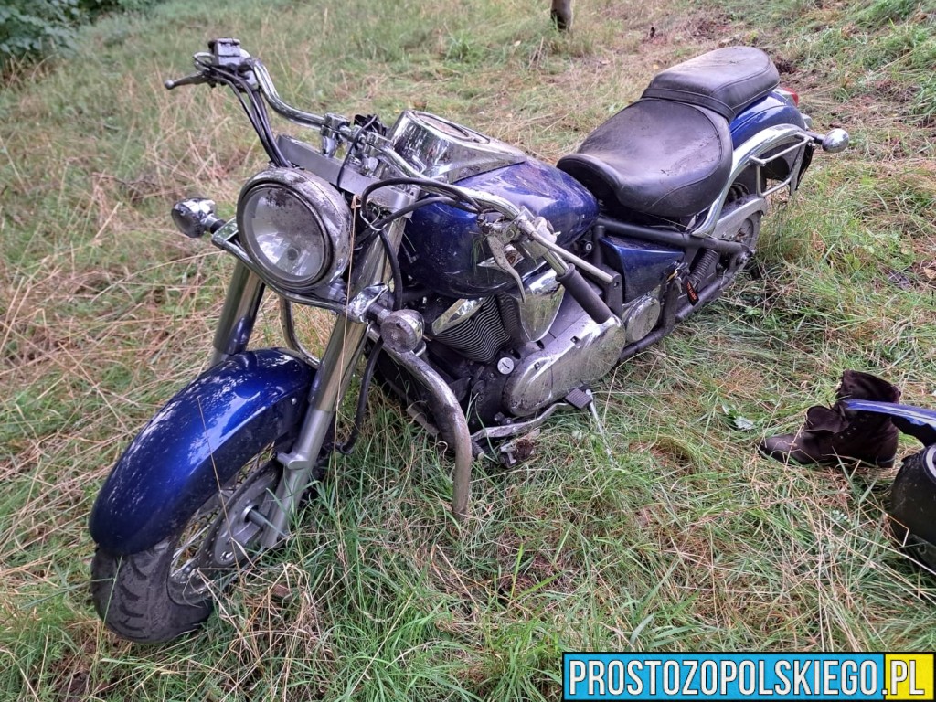 Wypadek na DK94 w Borkowicach. Motocyklista trafił do szpitala