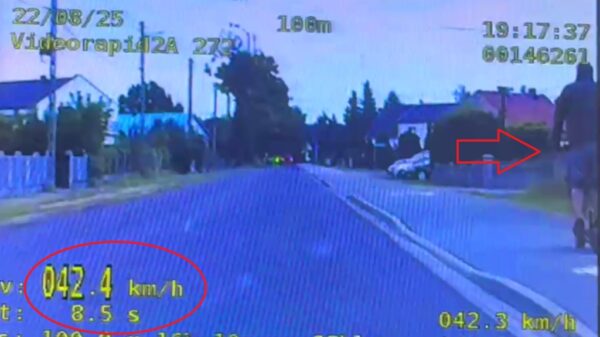 Luboszyce: 40-latek na hulajnodze elektrycznej pędził 42 km/h – dostał mandat