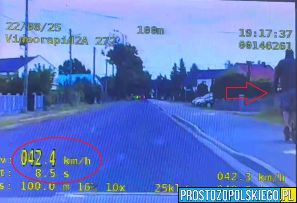 Luboszyce: 40-latek na hulajnodze elektrycznej pędził 42 km/h – dostał mandat