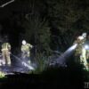 Pożar altanki na ogródkach działkowych w Opolu