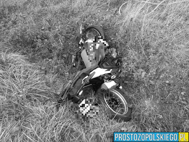 Wypadek w Ściborzu. 47-letni motocyklista nie żyje
