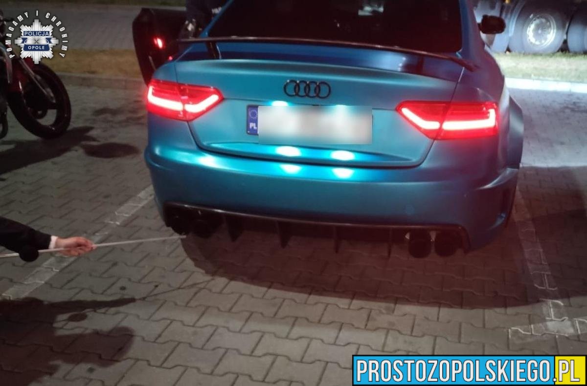 Policja w Opolu kontrolowała spot motoryzacyjny – mandaty, zatrzymane dowody i zakaz sądowy