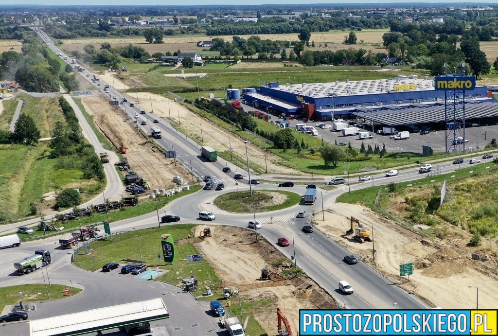 Utrudnienia w ruchu na obwodnicy północnej Opola – prace przy rondzie z ul. Partyzancką