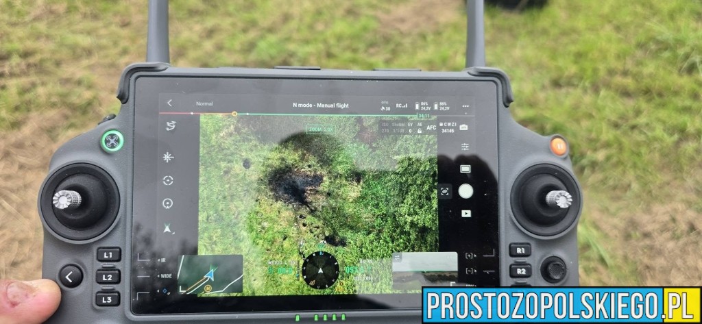 Silny wybuch w lesie między Niwnicą a Hajdukami Nyskimi