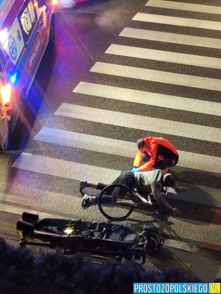 poważny wypadek, wypadek rowerzysty, poważnie zraniony, dramatyczny wypadek, dramatyczna akcja, rowerzysta na przejeździe rowerowy, rowerzysta upadł, elementy ciała w zębatkach, wypadek Opole, prosto z opolskiego, 