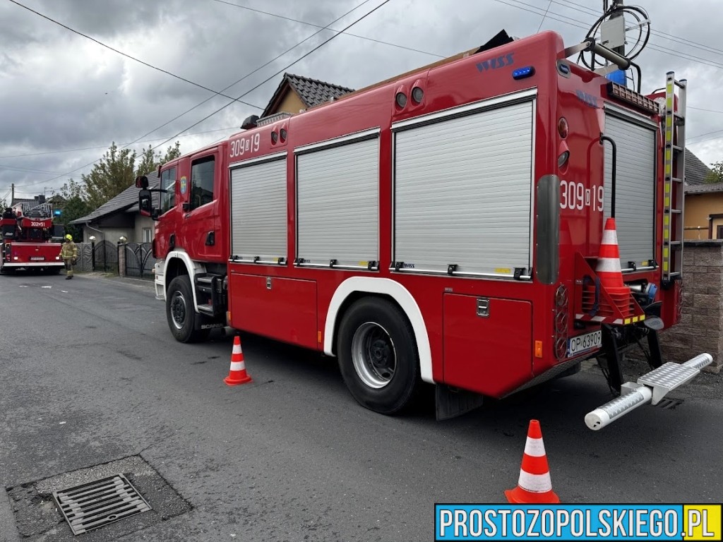 pożar domu, pożar domu w opolu, strzą gaziła dom, pożar domu w Opolu na Olimpijskiej, olimpijska pożar domu, 