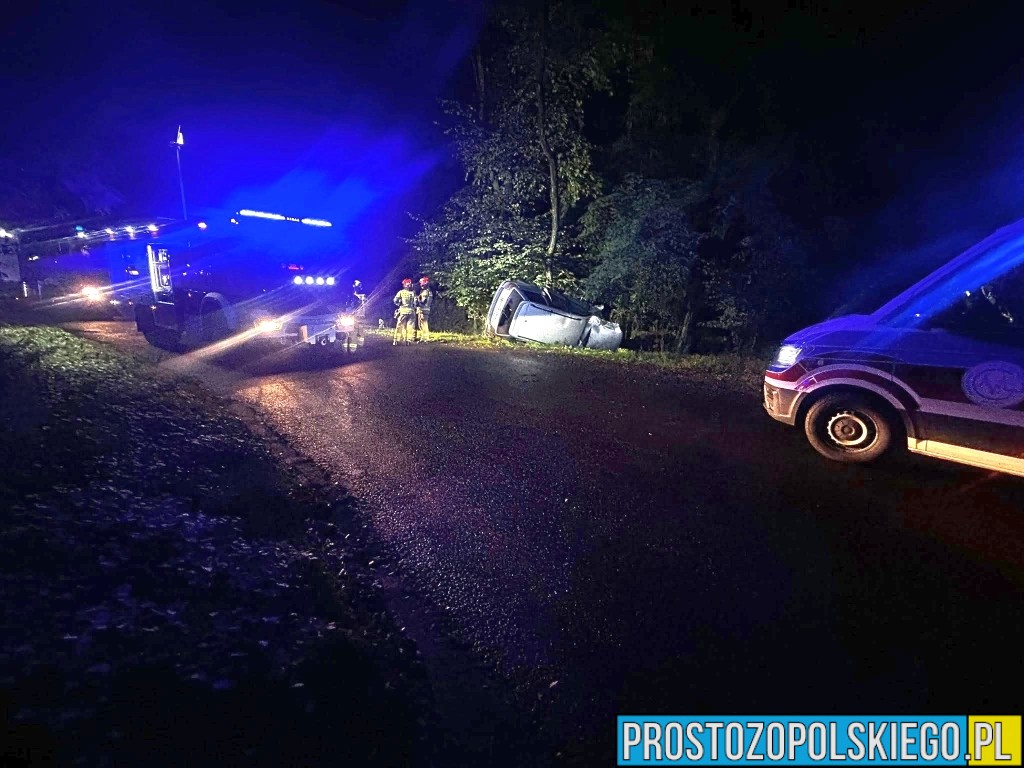  Góra Świętej Anny – Zdzieszowice, wypadek, samochód uderzył w drzewo, wypadek zdzieszowice, wypadek góra świętej anny,