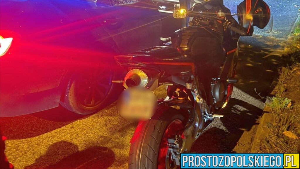 22-letni motocyklista z Opola „palił gumę” na parkingu – mandat 8 tysięcy złotych i 15 punktów karnych