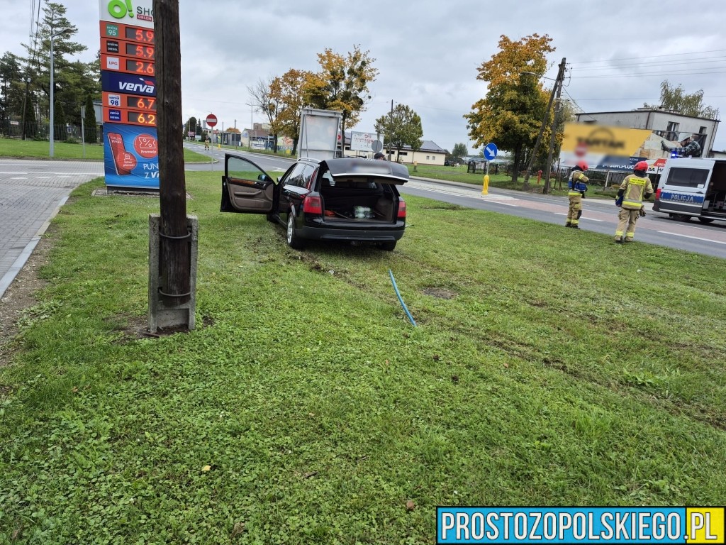 zderzenie 2 samochodów w niemodlinie, niemodlin opolska wypadek ,wypadek przy orlenie niemodlin, niemodzin bus wypadek, 