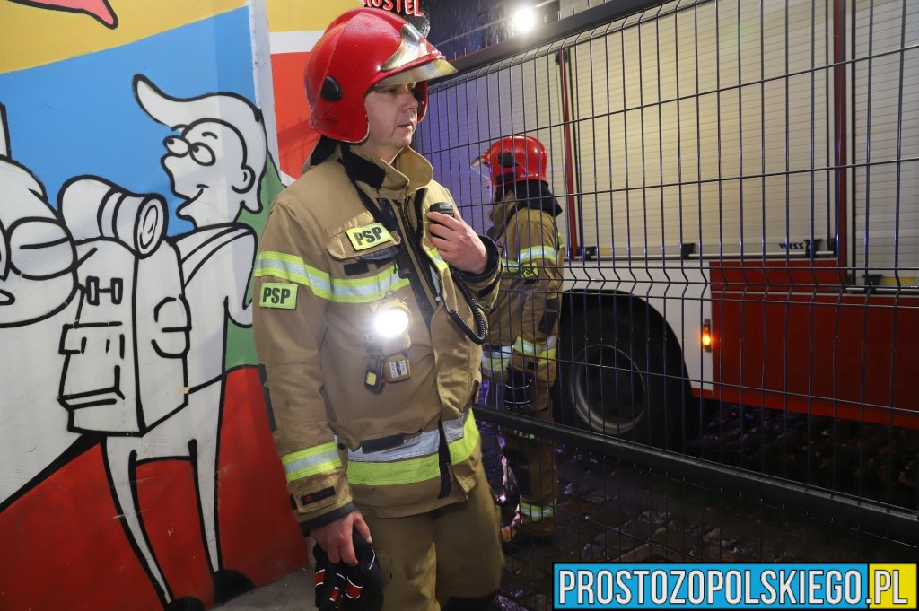 pożar piwnicy staromiejska w opolu, pożar piwnicy, pożar w centrum opola, pożar w bloku, pożar pod lokalem, pożar pomieszczeń piwnicznych, 
