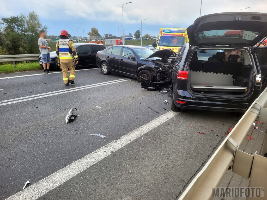 wypadek opole, wypadek na obwodnicy, obwodznica zablokowana, zderzenie aut na obwodnicy opola, nieprzejezdna obwodnica opola, 