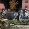 Uderzył w słup i dachował. Pijany kierowca poszukiwany przez sąd zatrzymany w Opolu