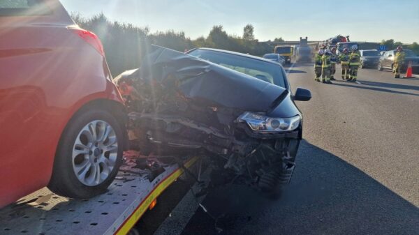 Wypadek na autostradzie A4 pod Górą Świętej Anny – zderzenie czterech pojazdów