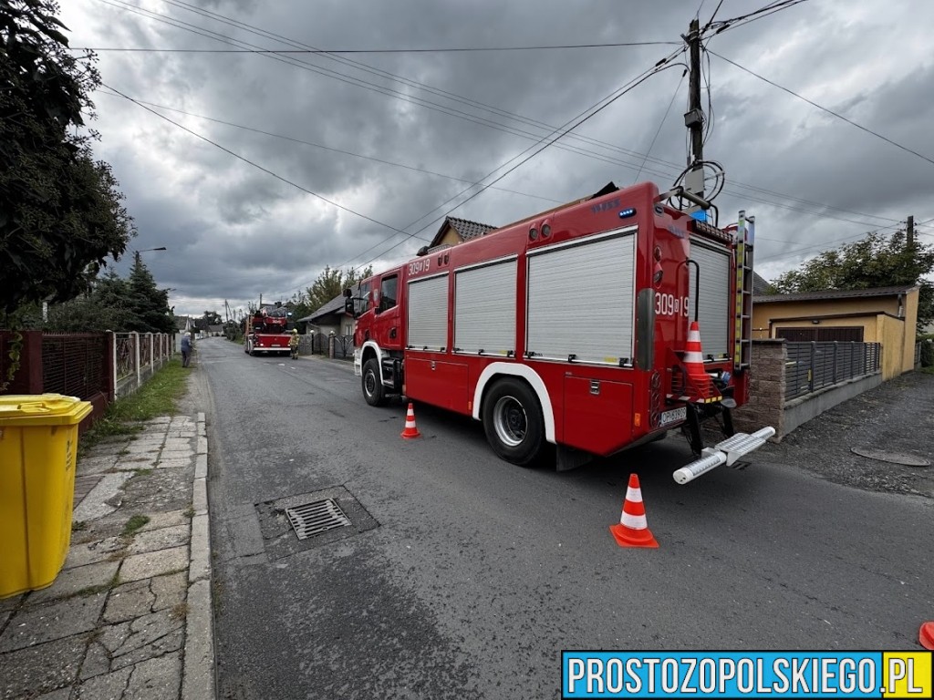 pożar domu, pożar domu w opolu, strzą gaziła dom, pożar domu w Opolu na Olimpijskiej, olimpijska pożar domu, 