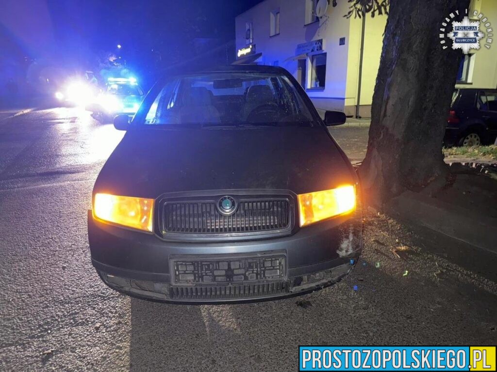 Kietrz: 72-latek bez prawa jazdy i z 2 promilami alkoholu uderzył w drzewo