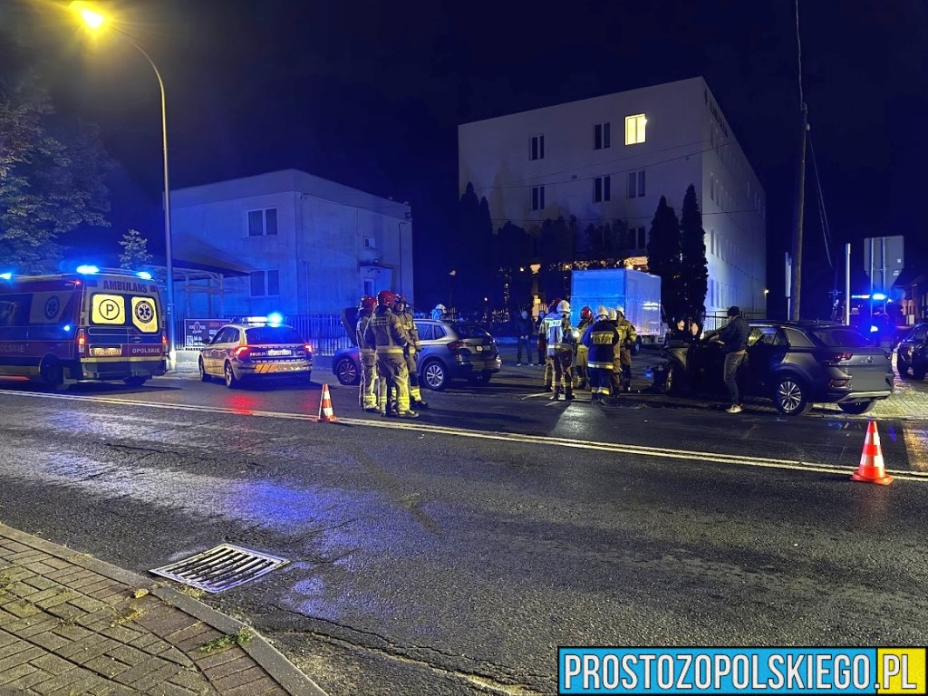 Wypadek na skrzyżowaniu ulic Biasa i Wojska Polskiego w Opolu. Jedna osoba trafiła do szpitala