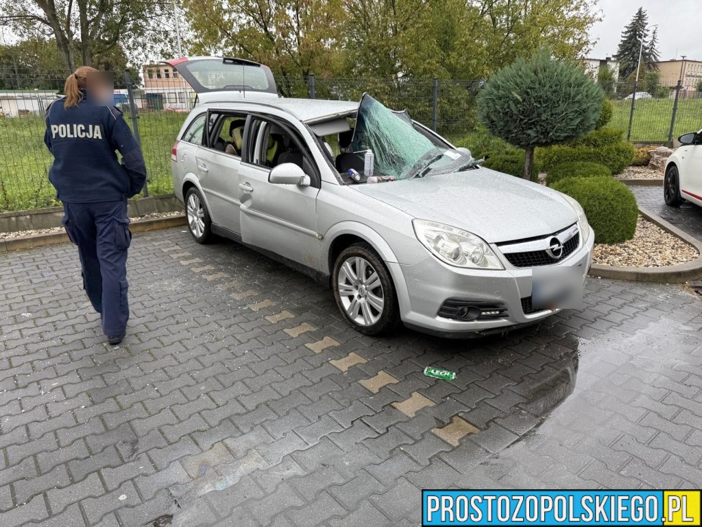 Wybuch w samochodzie na Oleskiej w Opolu. 41-latek miał sporo szczęścia
