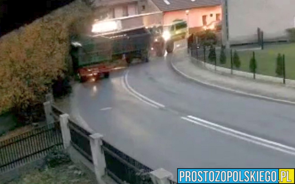 wypadek ciągnika, zderzenie z ciągnikiem, zderzenie z traktorem, wypadek z ciągnikiem rolniczym, wydadek krapkowice, wypadek, krępna,