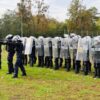Ćwiczenia Nieetatowego Oddziału Prewencji Policji na stadionie w Sławięcicach