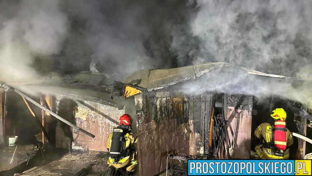 Pożar budynku gospodarczego w Starym Koźlu. 12 kur padło w wyniku ognia