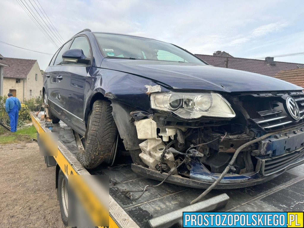 Chrząszczyce, wypadek, uderzył w słup pijany, pod wpływem, kierowca pod wpływem w Chrząszczycach,