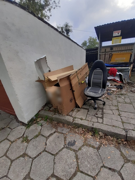podrzucanie śmieci, nielegalne podrzucanie śmieci, nocni śmieciarze, kurier, kurier dpd, auto dpd ze śmieciami, 