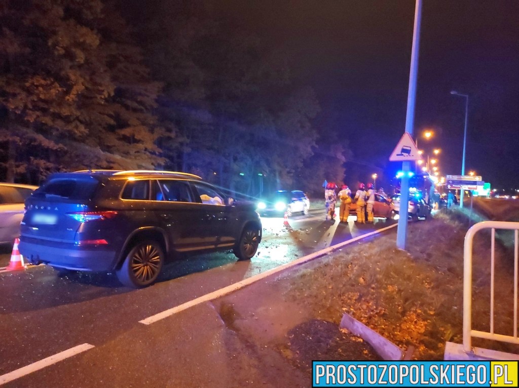 wypadek, wypadek w opolu, zderzenie trzech aut, wypadek przy działkach, wypadek przy zjeśdzie na działki, wypadek na wylocie z opola,