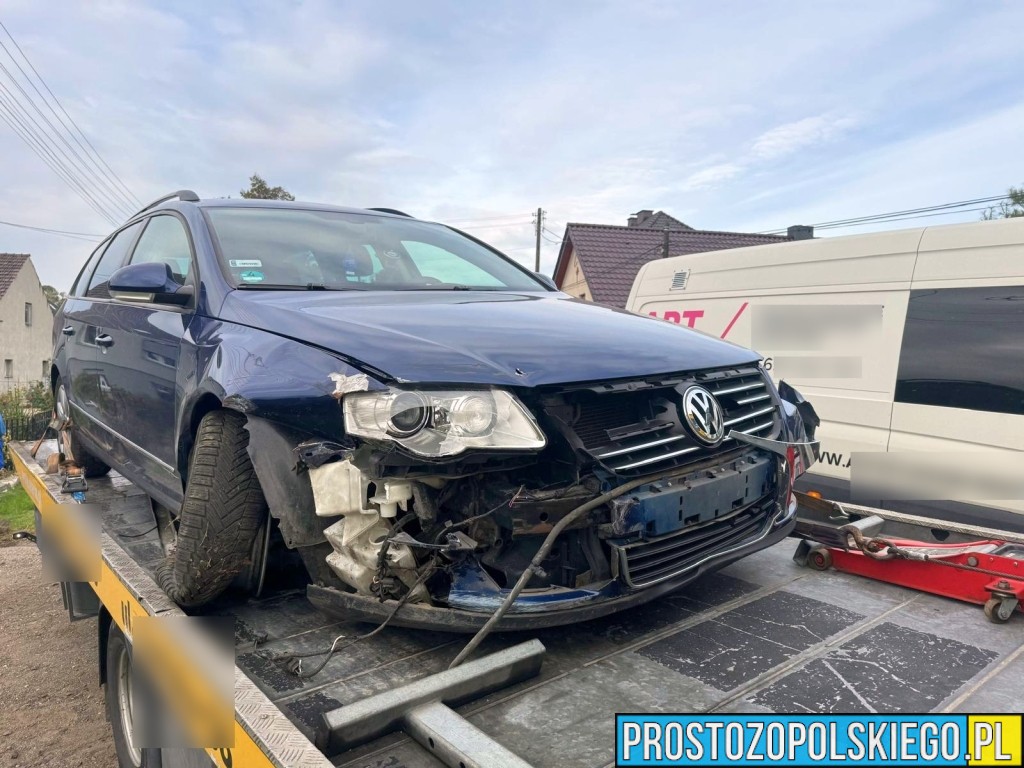 Chrząszczyce, wypadek, uderzył w słup pijany, pod wpływem, kierowca pod wpływem w Chrząszczycach,