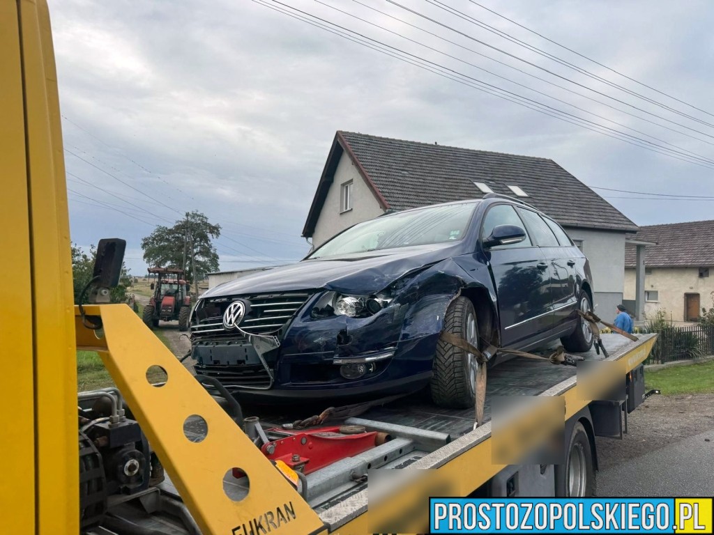Chrząszczyce, wypadek, uderzył w słup pijany, pod wpływem, kierowca pod wpływem w Chrząszczycach,