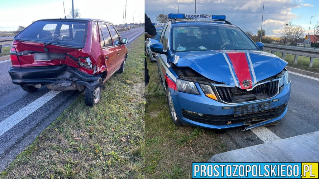 Zdarzenie z udziałem karetki przewożącej krew w Komornie. Sprawcą okazał się 90-letni kierowca