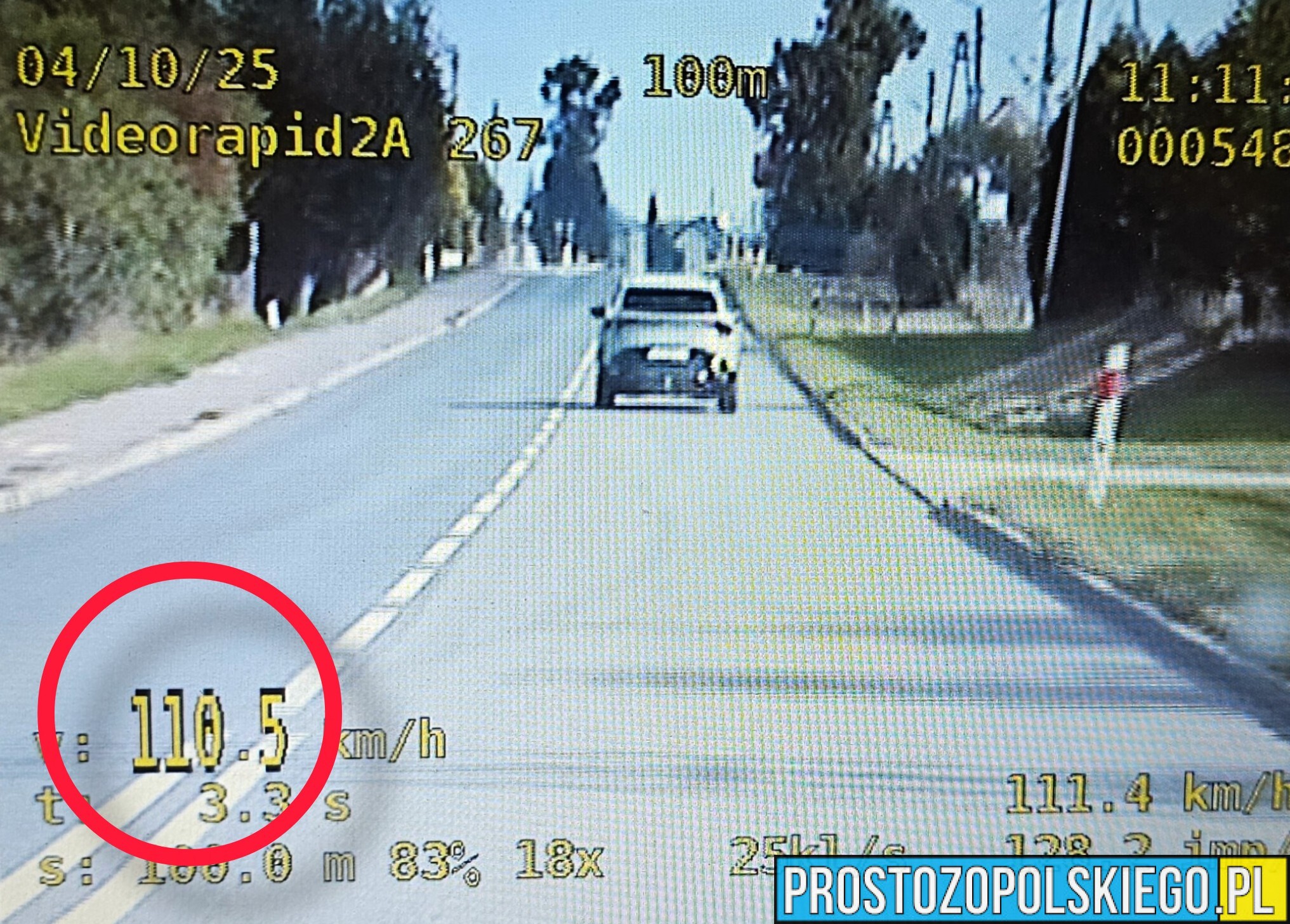 Zlekceważył znak zakazu i pędził przez wieś ponad 110 km/h.55-latek stracił prawo jazdy