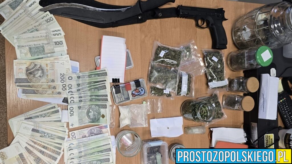 Kluczbork: mężczyzna zatrzymany z marihuaną i amfetaminą. 27-latkowi grozi kara do 10 lat pozbawienia wolności.