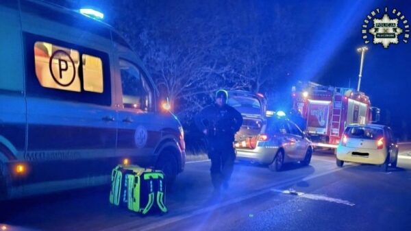 Potrącenie pieszego-policjant po służbie udzielił pierwszej pomocy