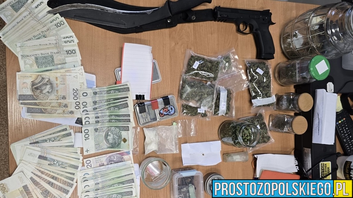 Kluczbork: mężczyzna zatrzymany z marihuaną i amfetaminą. 27-latkowi grozi kara do 10 lat pozbawienia wolności.