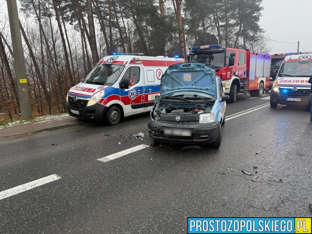 Jemielnica: Zderzenie dwóch samochodów osobowych na DW 426. Jedna osoba trafiła do szpitala
